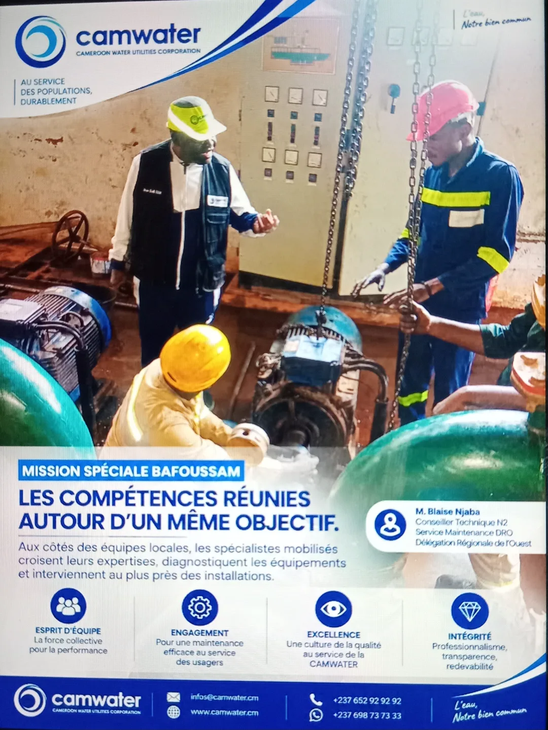L'eau, notre bien commun : Les équipes de la CAMWATER unies pour le réseau de Bafoussam